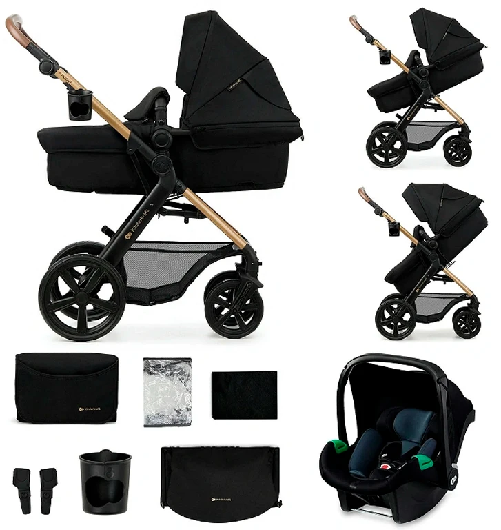 Универсальная коляска 3 в 1 Kinderkraft Moov 2 Pure Black (KSMOOV02BLKEV00)