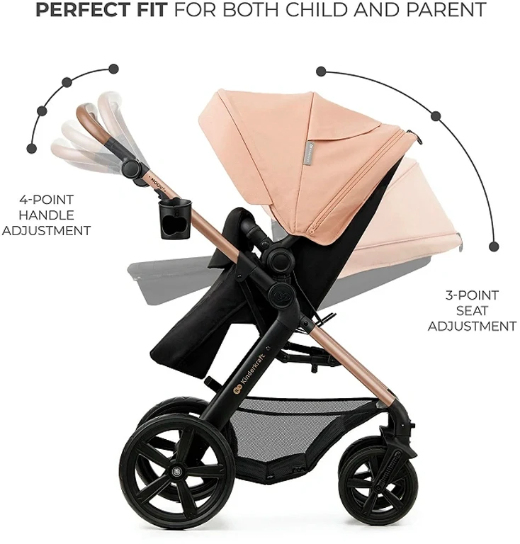 Універсальна коляска 3 у 1 Kinderkraft Moov 2 Sand Beige (KSMOOV02BEGEV00)