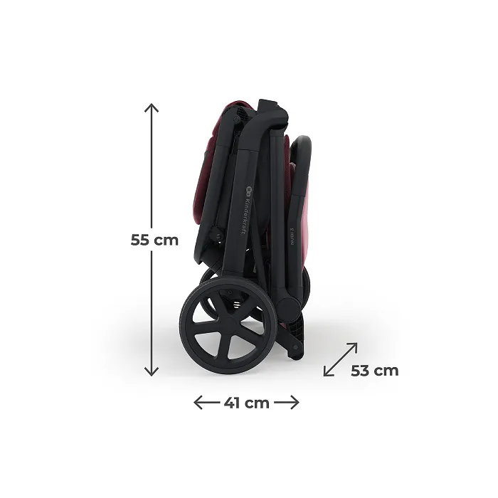 Прогулянковий візочок Kinderkraft Nubi 3 Burgundy