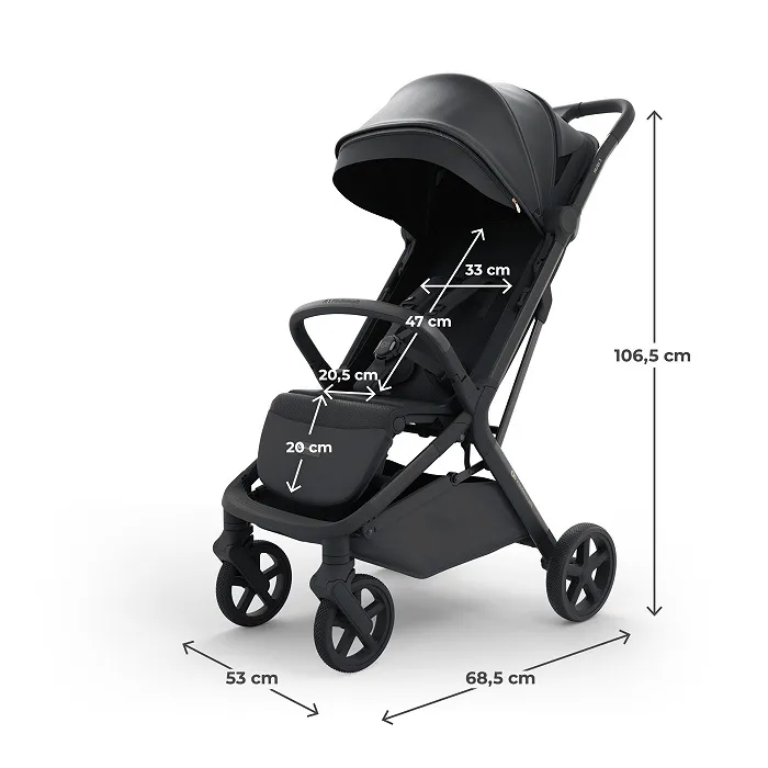 Прогулянковий візочок Kinderkraft Nubi 3 Midnight Black