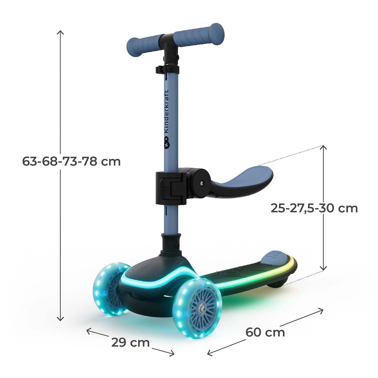 Триколісний самокат Kinderkraft Raket Up Blue