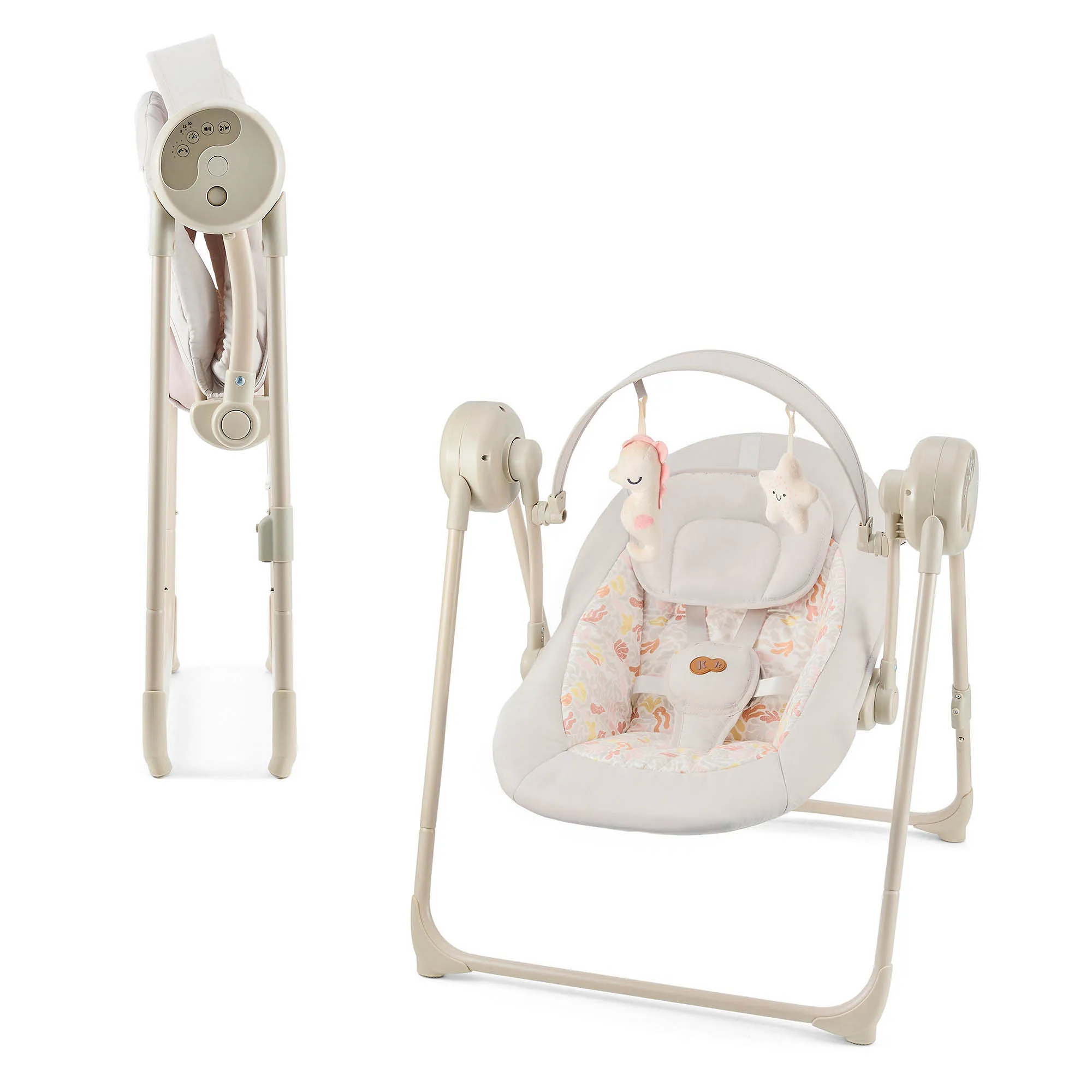 Электрическая качалка и шезлонг Kinderkraft Swingee Beige