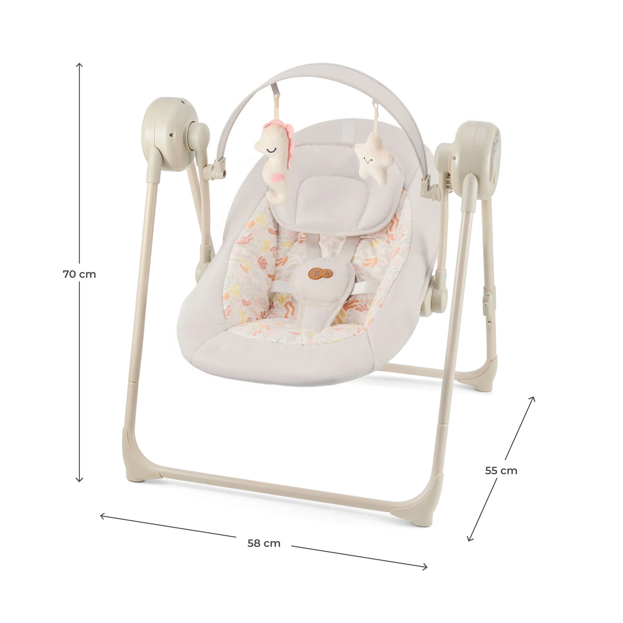 Електрична гойдалка та шезлонг Kinderkraft Swingee Beige
