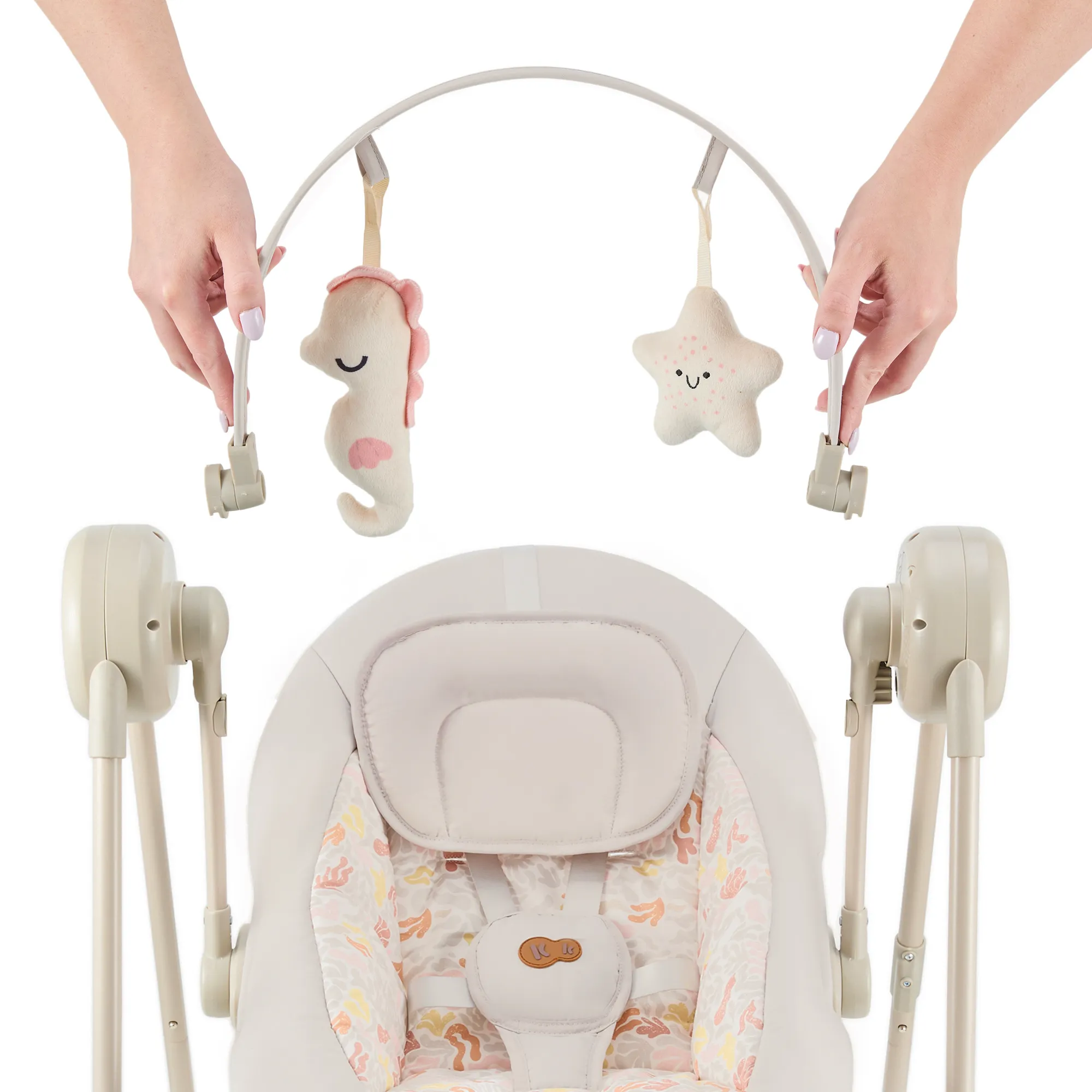 Електрична гойдалка та шезлонг Kinderkraft Swingee Beige