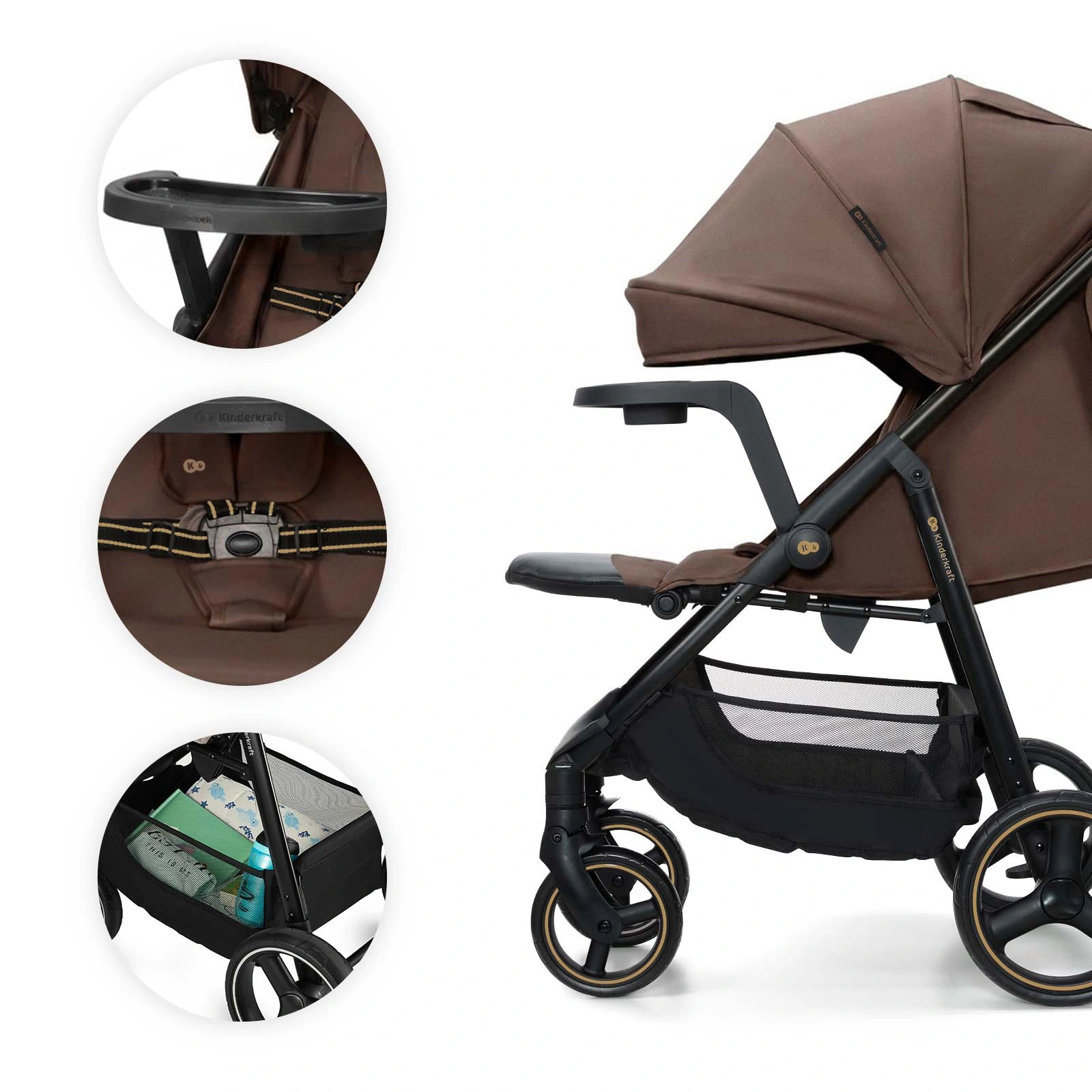 Прогулочная коляска Kinderkraft Trig 3 Brown (KSTRIG03BRW0000)