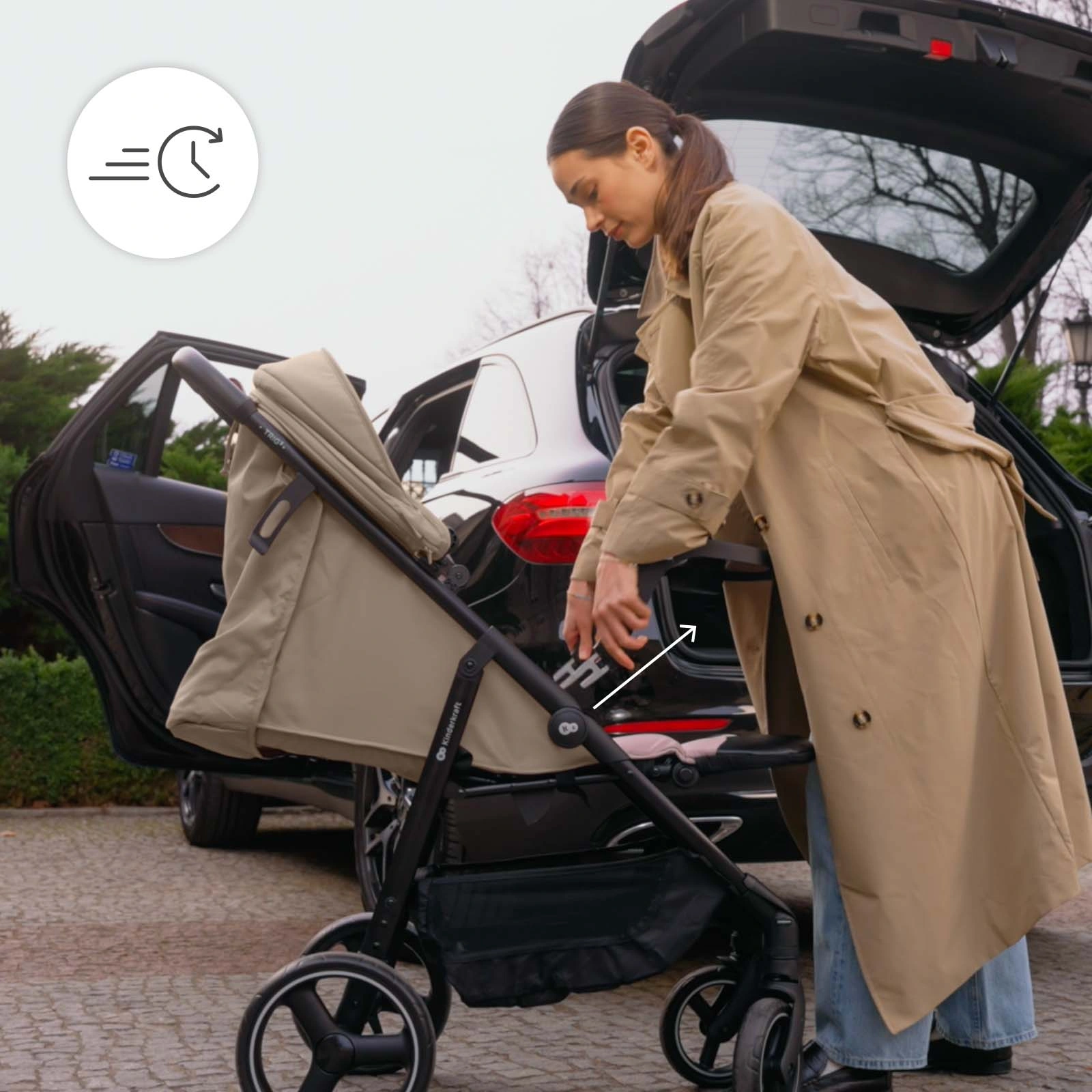 Прогулочная коляска Kinderkraft Trig 3 Brown (KSTRIG03BRW0000)