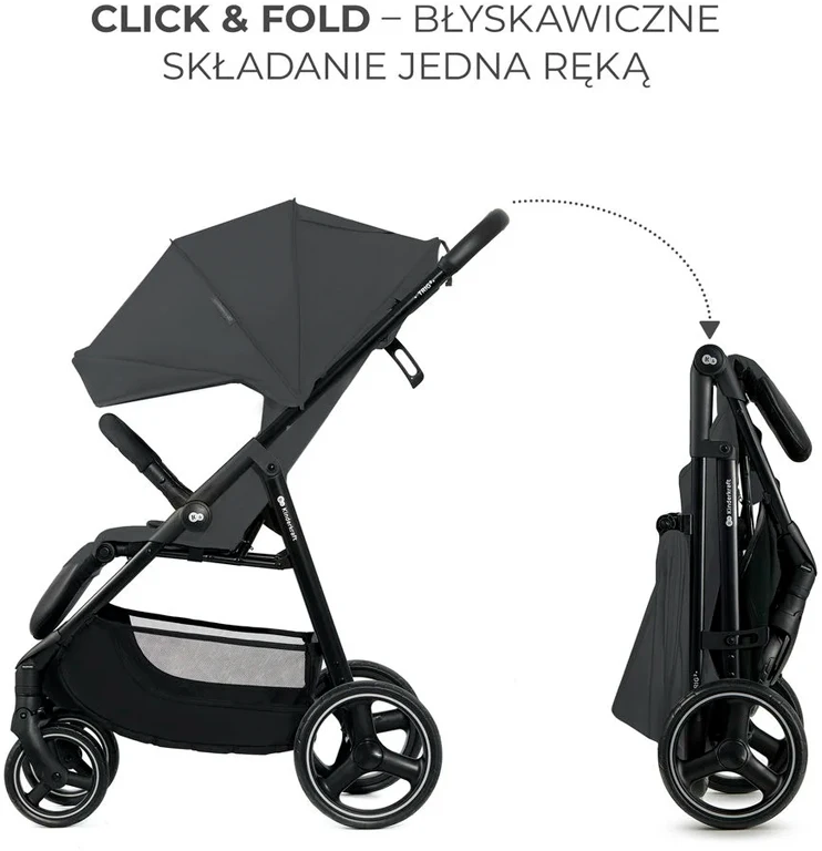 Прогулянкова коляска Kinderkraft Trig 3 Granite Grey