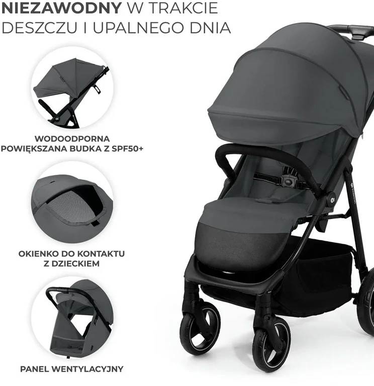Прогулянкова коляска Kinderkraft Trig 3 Granite Grey