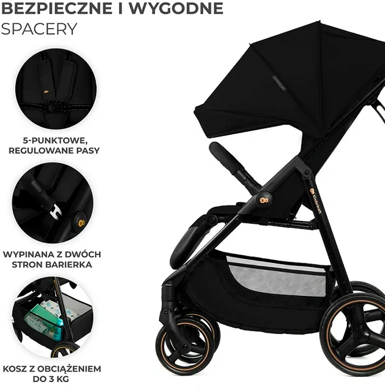 Прогулянкова коляска Kinderkraft Trig 3 Onyx Black