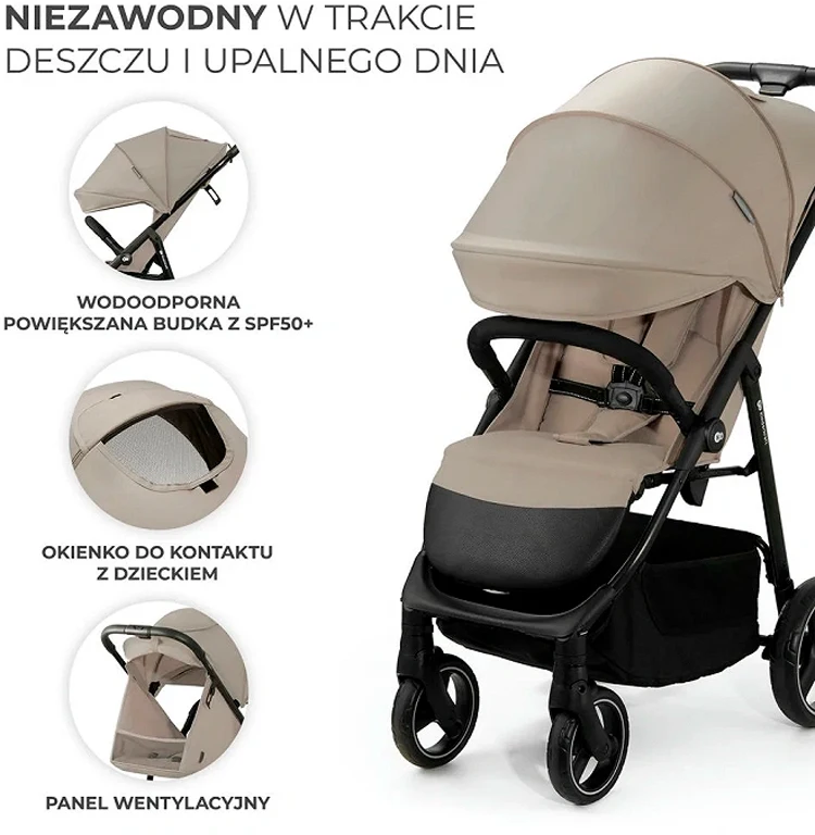 Прогулянкова коляска Kinderkraft Trig 3 Stone Beige