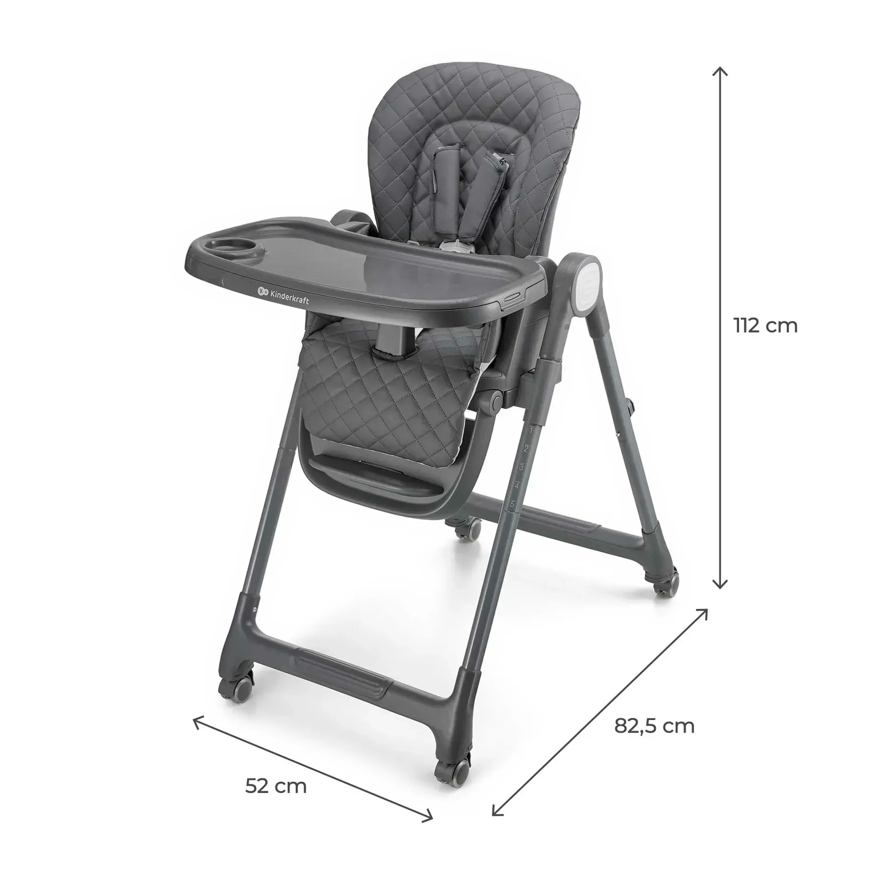 Стільчик для годування Kinderkraft Tulo Grey