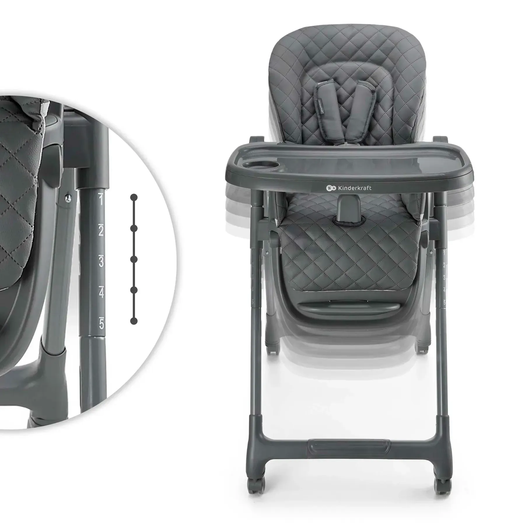 Стільчик для годування Kinderkraft Tulo Grey