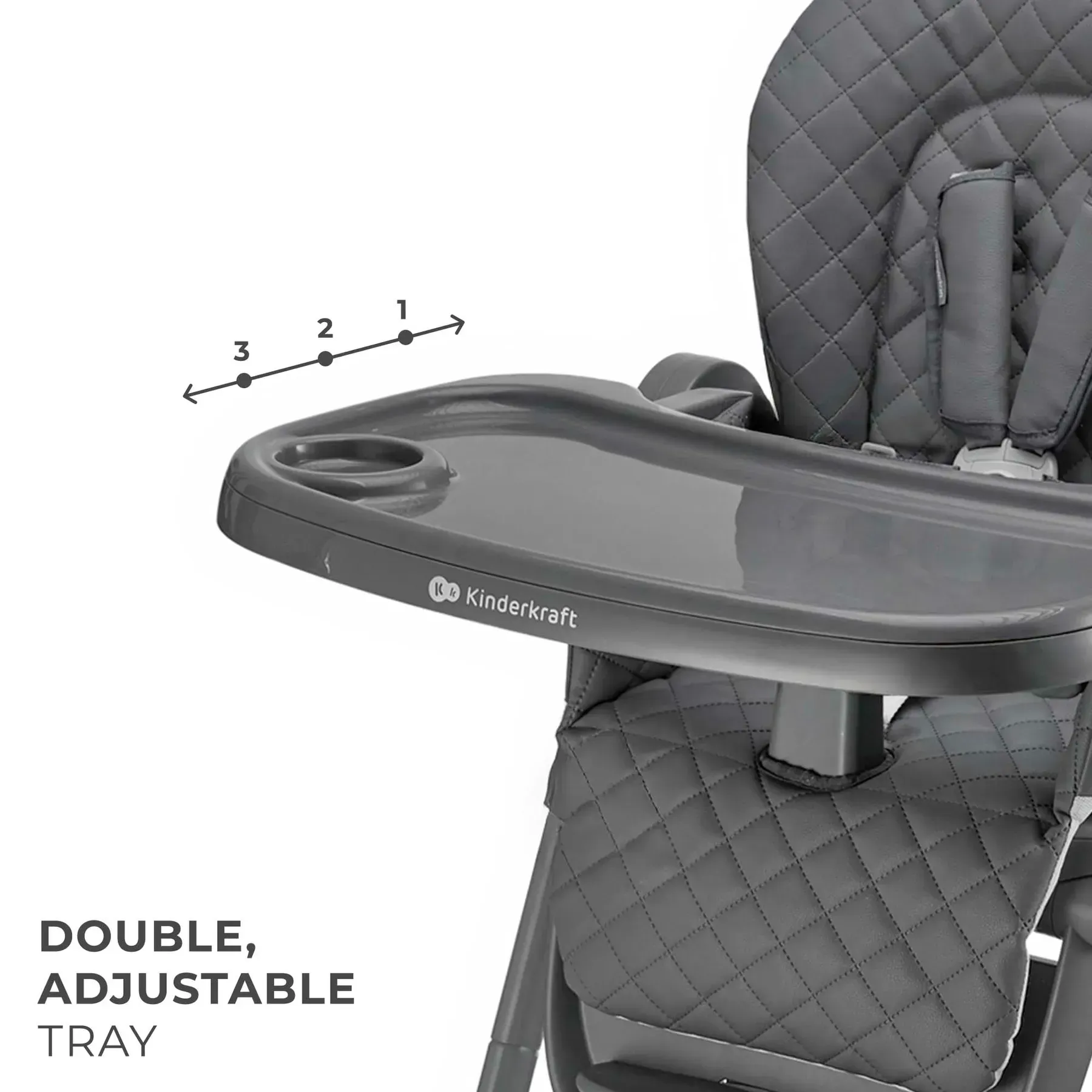 Стільчик для годування Kinderkraft Tulo Grey