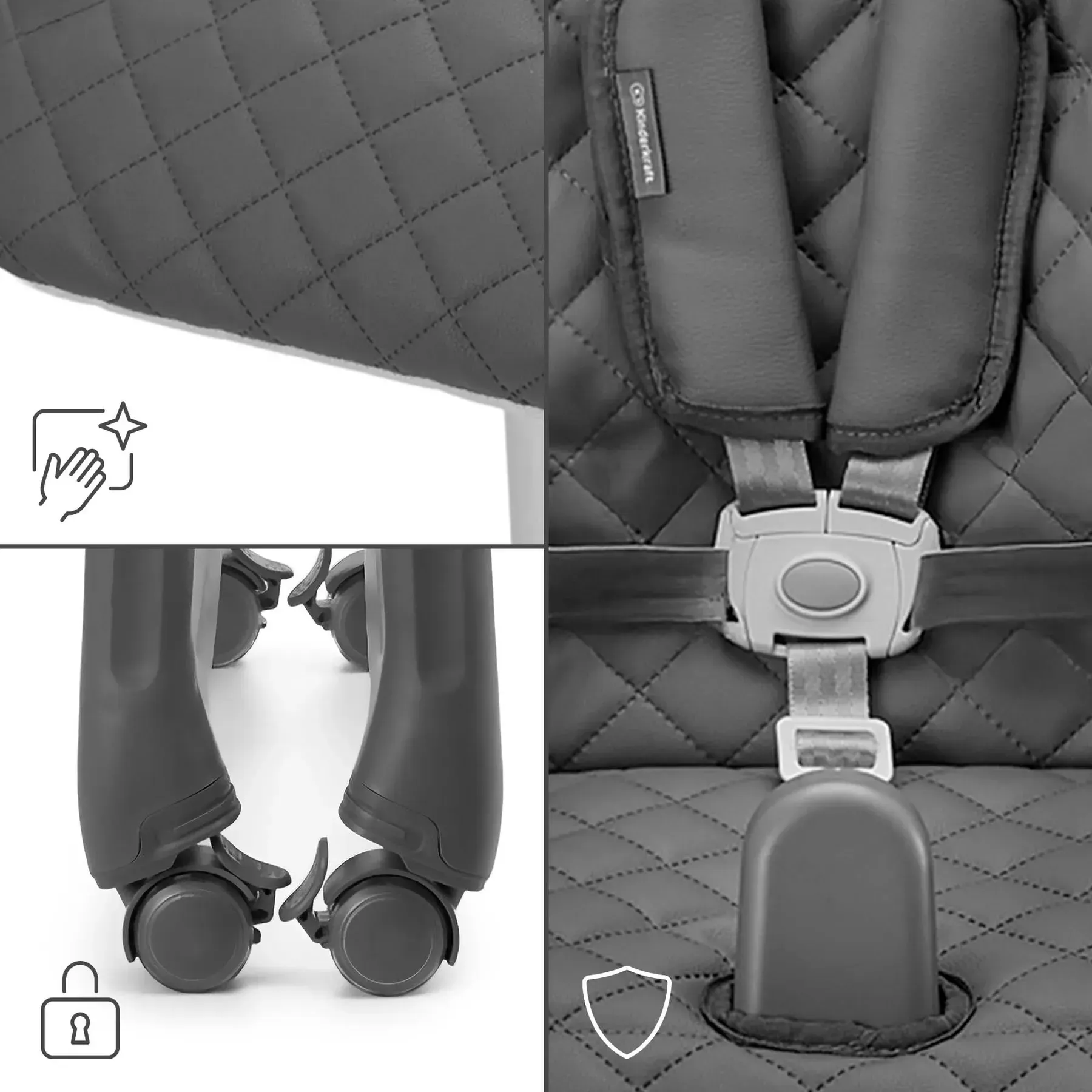 Стільчик для годування Kinderkraft Tulo Grey