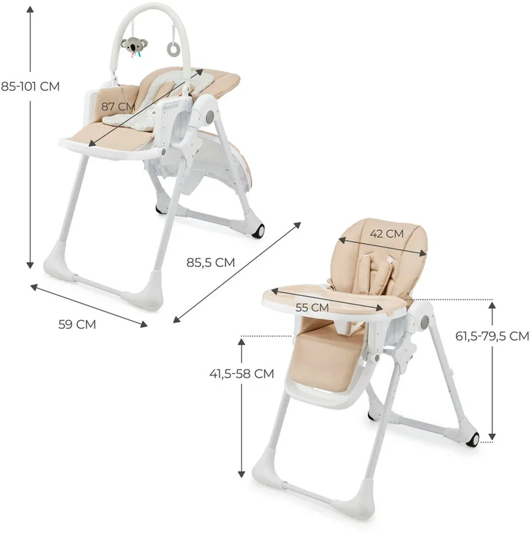 Стільчик для годування Kinderkraft Tummie Beige