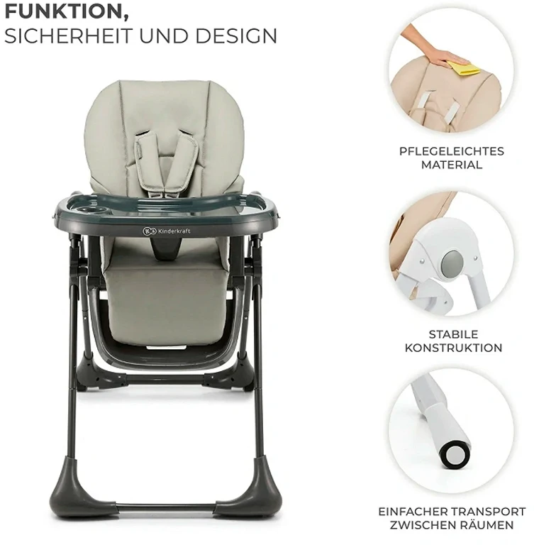 Стільчик для годування Kinderkraft Tummie Grey