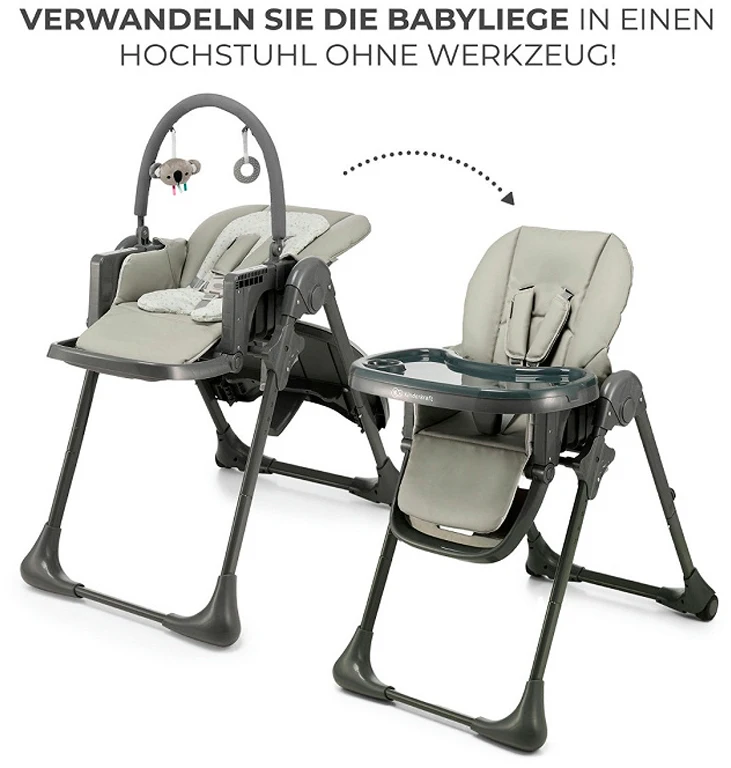 Стільчик для годування Kinderkraft Tummie Grey