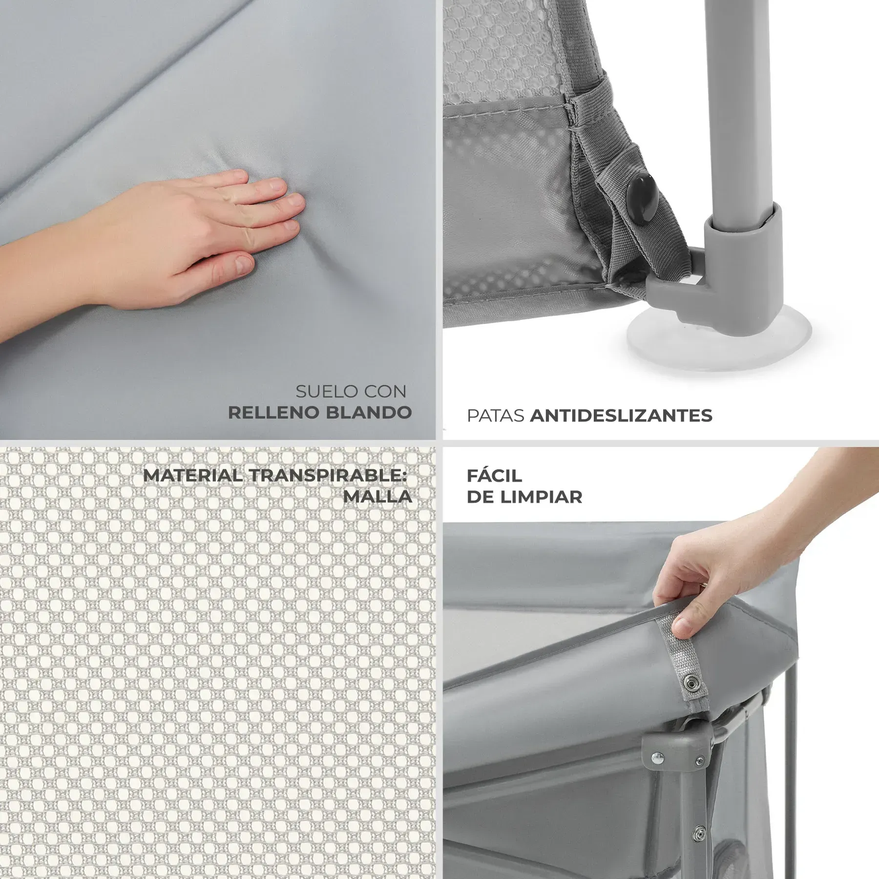 Манеж Kinderkraft Ziki Grey