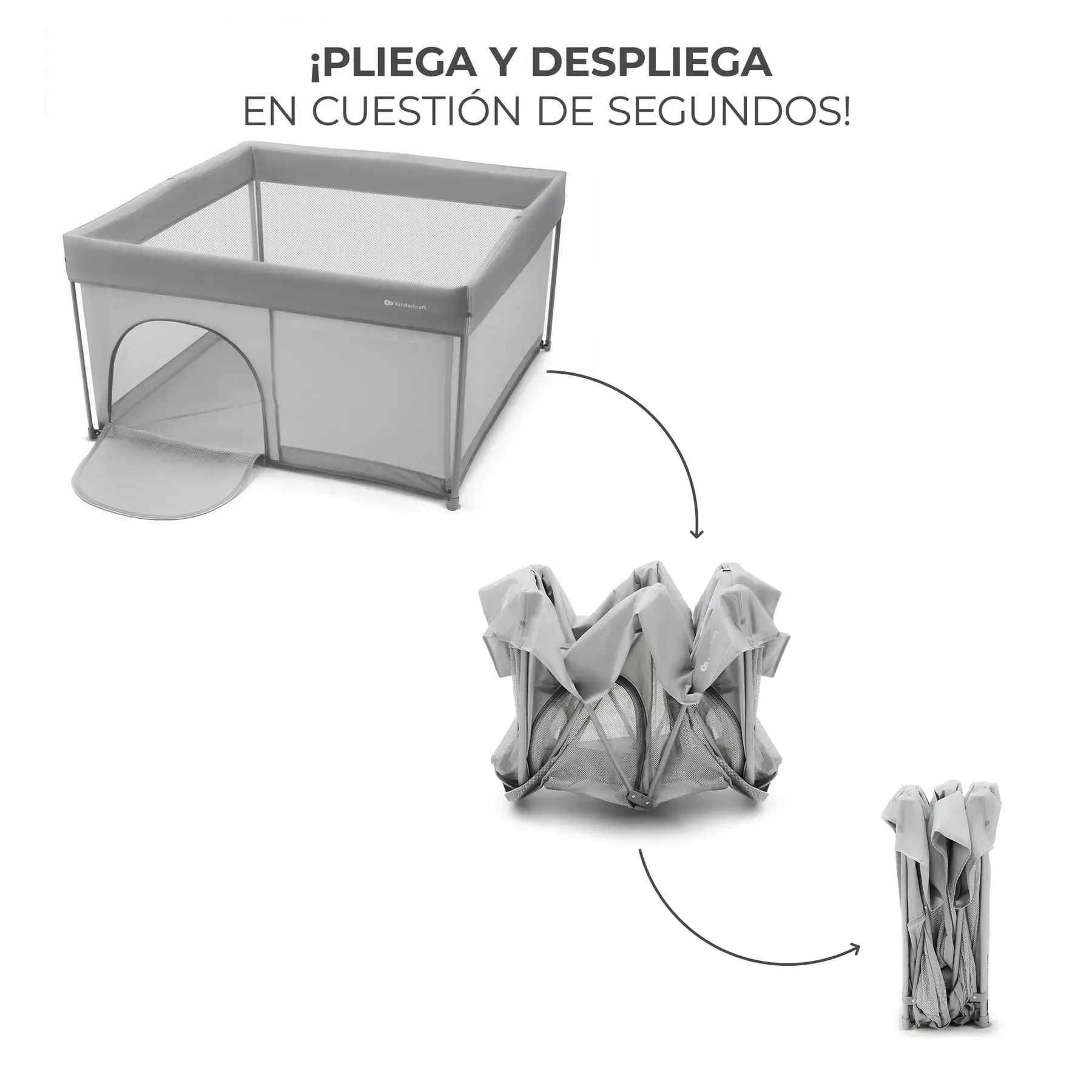 Манеж Kinderkraft Ziki Grey