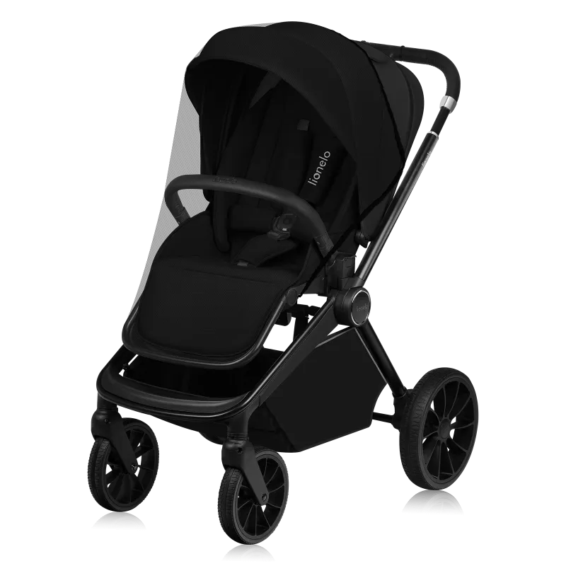 Коляска 3 в 1 Lionelo Mika Plus Black Onyx