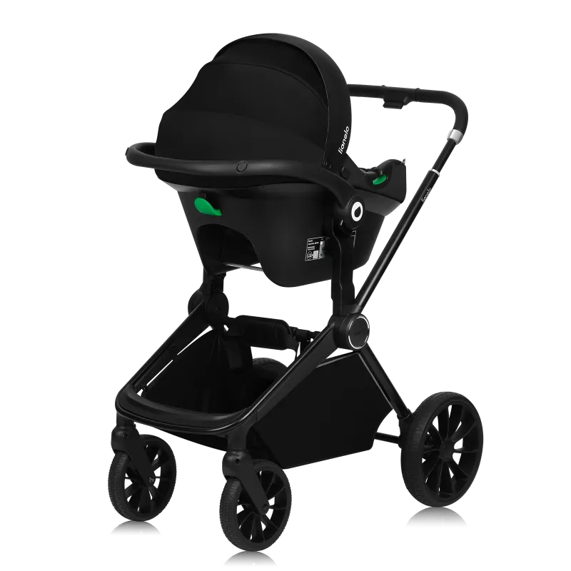 Коляска 3 в 1 Lionelo Mika Plus Black Onyx