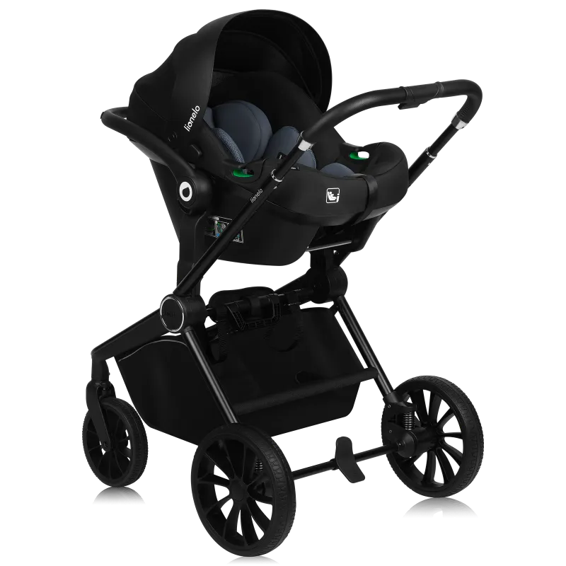 Коляска 3 в 1 Lionelo Mika Plus Black Onyx