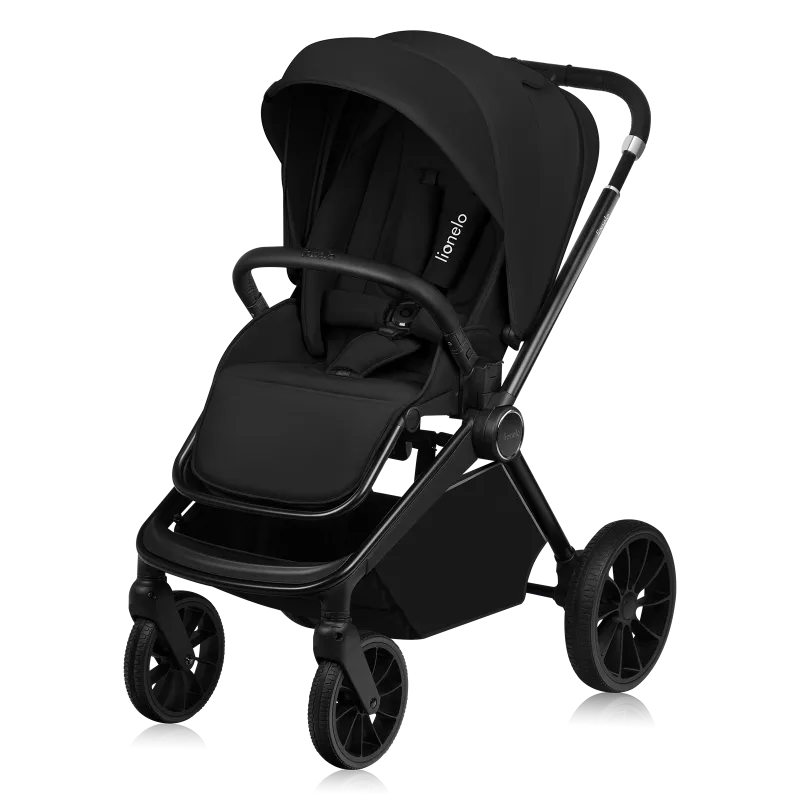 Коляска 3 в 1 Lionelo Mika Plus Black Onyx
