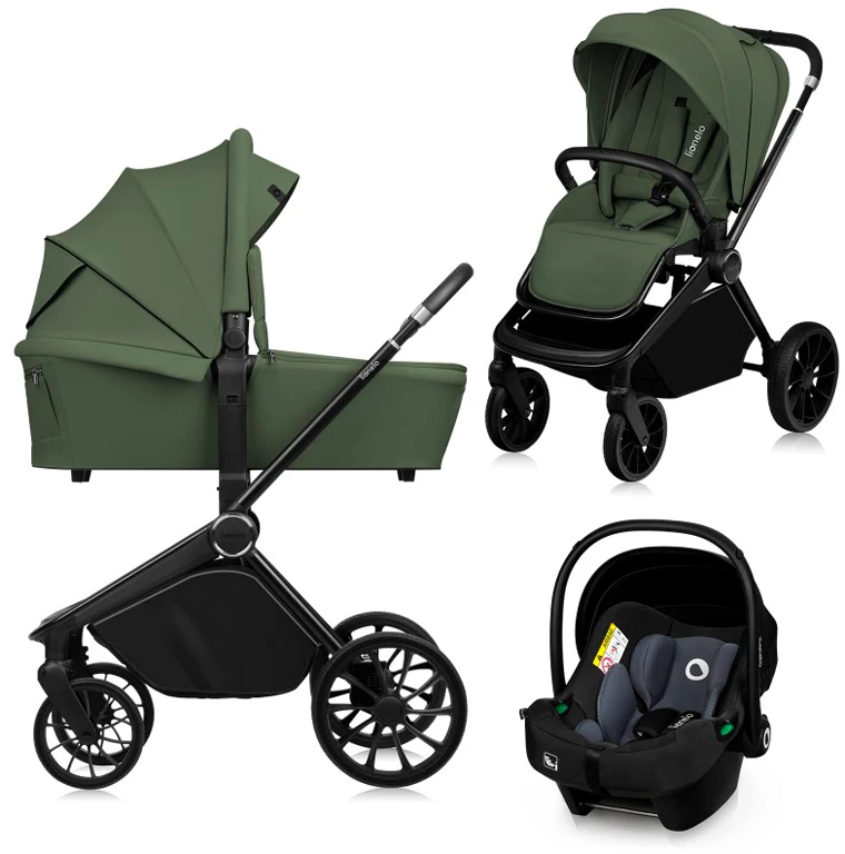 Коляска 3 в 1 Lionelo Mika Plus Green Olive