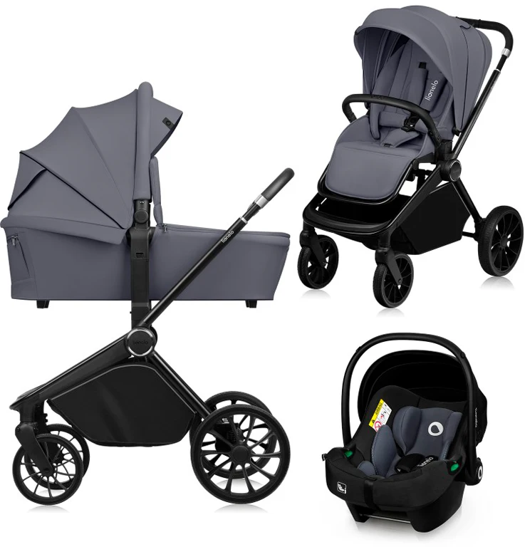 Коляска 3 в 1 Lionelo Mika Plus Grey Stone