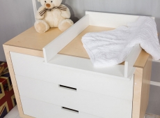 Комод з пеленальним столиком Indigowood Blocks white / natural wood