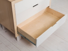Комод з пеленальним столиком Indigowood Blocks white / natural wood