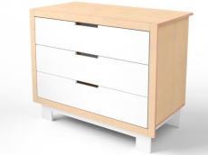 Комод з пеленальним столиком Indigowood Blocks white / natural wood