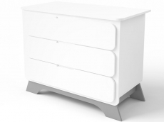 Комод з пеленальним столиком IndigoWood Nova gray / white