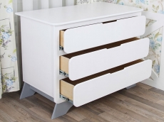 Комод з пеленальним столиком IndigoWood Nova gray / white