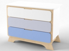 Комод с пеленальным столиком IndigoWood Nova indigo / white / natural wood