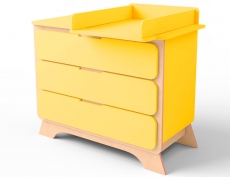 Комод с пеленальным столиком IndigoWood Nova wood / orange