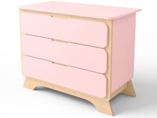 Комод з пеленальним столиком IndigoWood Nova wood / Pink