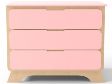 Комод з пеленальним столиком IndigoWood Nova wood / Pink