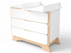 Комод с пеленальным столиком IndigoWood Nova wood / white