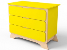 Комод з пеленальним столиком IndigoWood Nova wood / yellow
