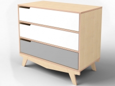 Комод з пеленальним столиком Indigowood Scandic white / gray