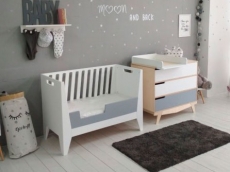 Комод з пеленальним столиком Indigowood Scandic white / gray