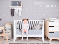 Комод з пеленальним столиком Indigowood Scandic white / gray