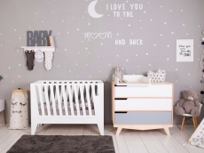 Комод з пеленальним столиком Indigowood Scandic white / gray