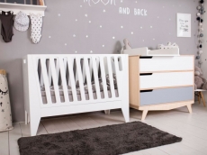 Комод з пеленальним столиком Indigowood Scandic white / gray
