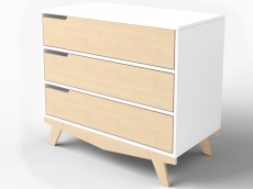 Комод з пеленальним столиком Indigowood Scandic white / natural wood