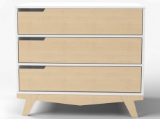 Комод з пеленальним столиком Indigowood Scandic white / natural wood