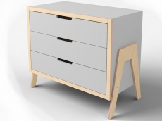 Комод с пеленальным столиком Indigowood Shuttle gray / natural wood