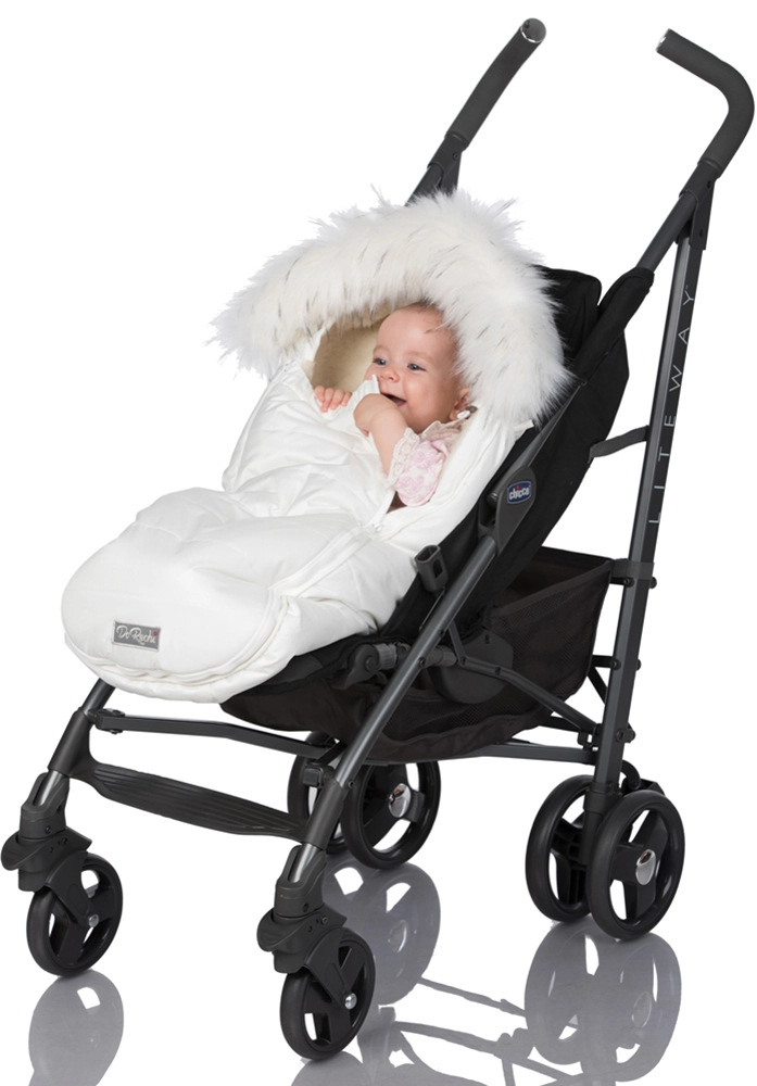 Детский конверт на овчине ДоРечі Baby XS белый, (-20°C)