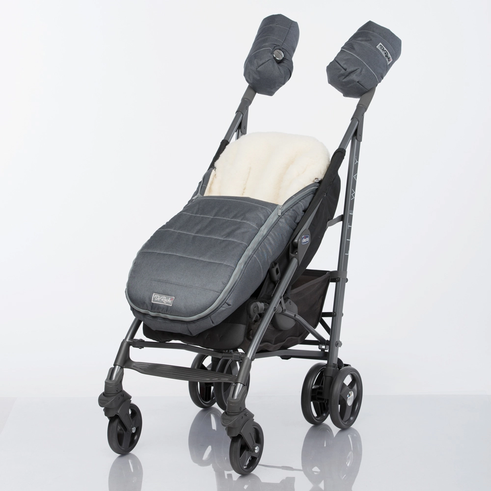 Детский конверт на овчине ДоРечі Baby XS Графит, (-20°C)